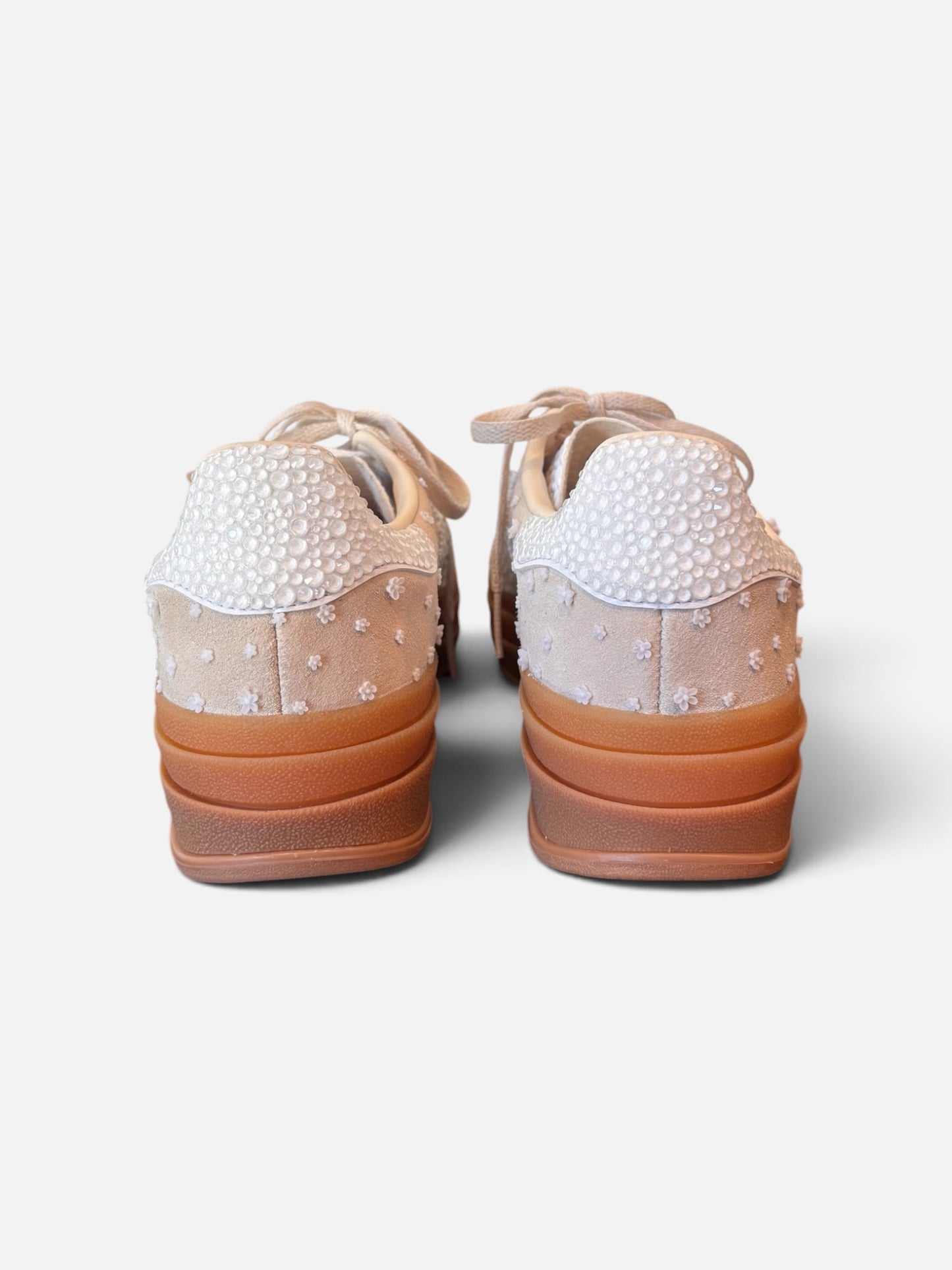 Custom Floral Adidas Gazelle Bold | Embellished Women’s Sneakers | Bridal Wedding Shoes | Sparkly Custom Shoes