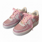 Custom Bridal AF1 Sneakers | Luxury Personalized Wedding Shoes for Bride (Blinged with Satin Laces)