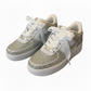 Custom Bridal AF1 Sneakers | Luxury Personalized Wedding Shoes for Bride (Blinged with Satin Laces)