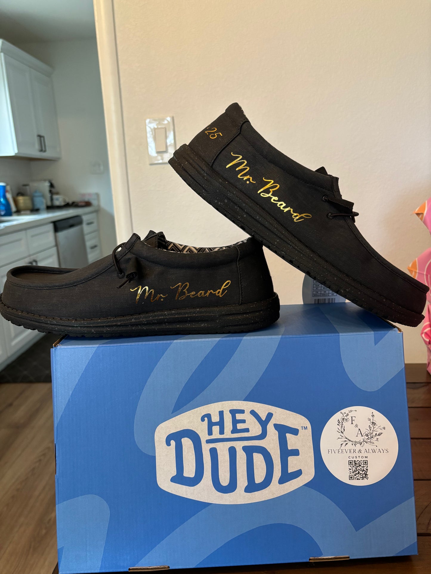 Custom Men’s Wedding Shoes | Personalized Groom Sneakers | Black Canvas